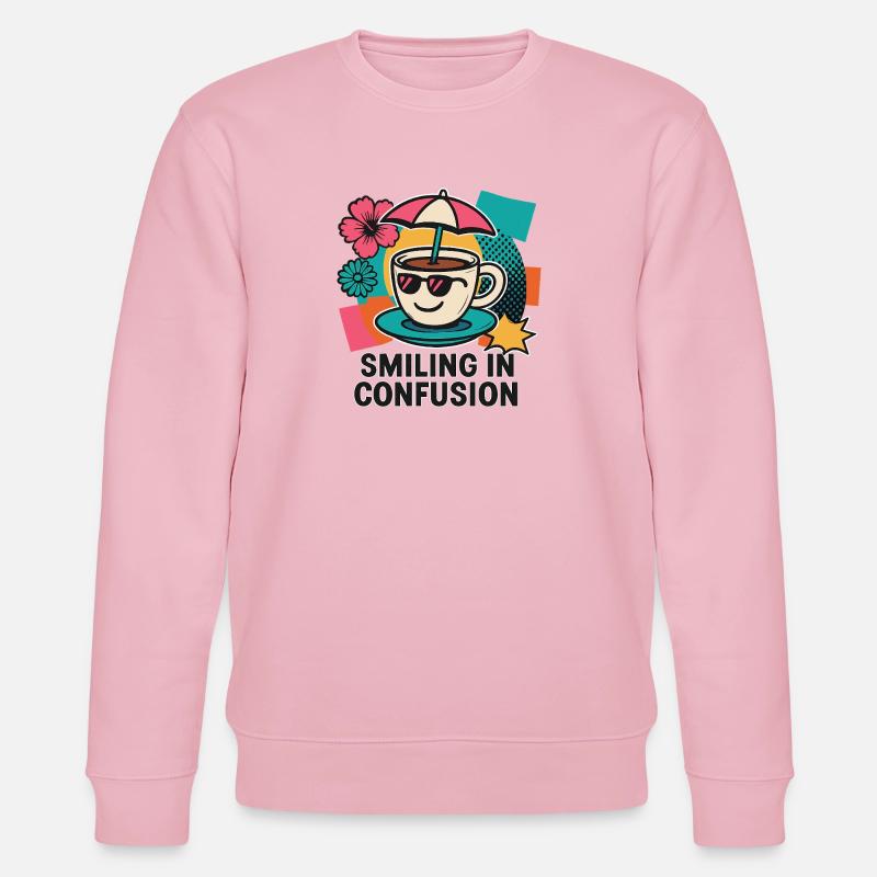 Kaffee? Sonne? Hä? - Stanley/Stella Unisex Bio-Sweatshirt CHANGER  - Hellrosa