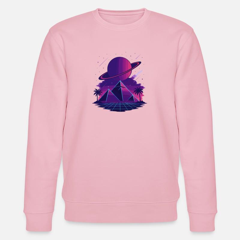 Cosmic Vaporwave Pyramids - Stanley/Stella Unisex Bio-Sweatshirt CHANGER  - Hellrosa