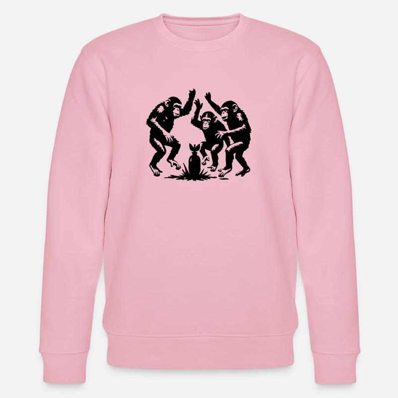 The Money Danc, themonkeydance.de, Affentanz - Stanley/Stella Unisex Bio-Sweatshirt CHANGER  - Hellrosa