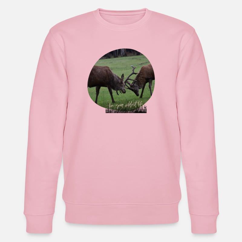 Rotwild-Liebe - Stanley/Stella Unisex Bio-Sweatshirt CHANGER - Hellrosa