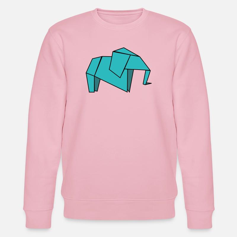 Origami Elephant - Stanley/Stella Unisex Bio-Sweatshirt CHANGER  - Hellrosa