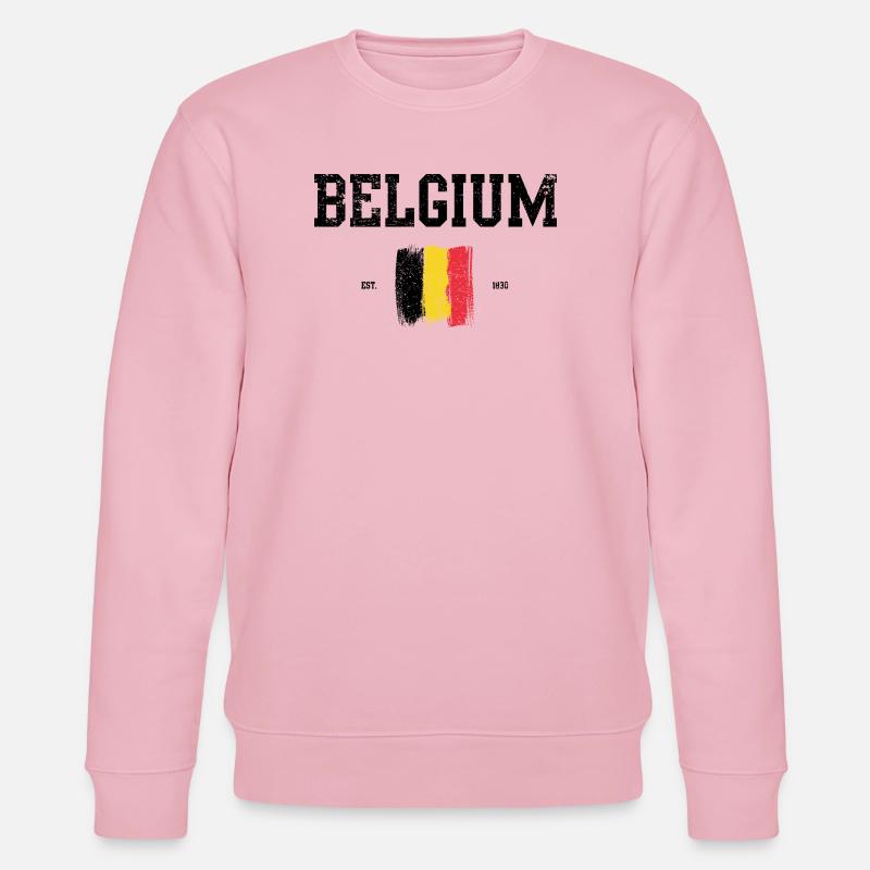 Impression d’art abstraite drapeau belge - Sweat bio CHANGER Stanley/Stella Unisexe - rose pâle