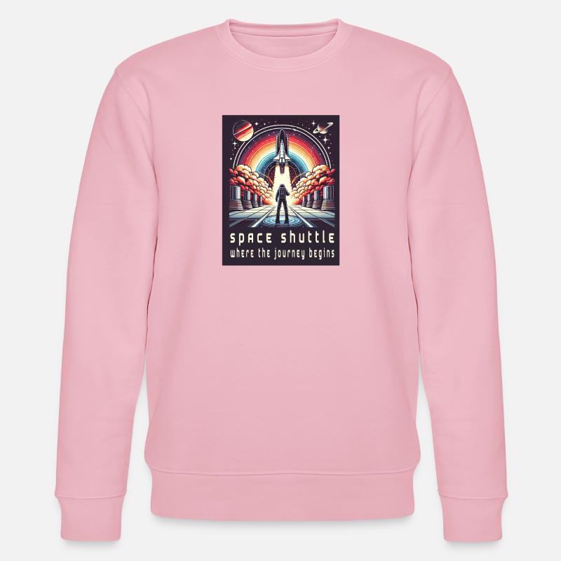 Navette spatiale - Le voyage commence - Sweat bio CHANGER Stanley/Stella Unisexe - rose pâle