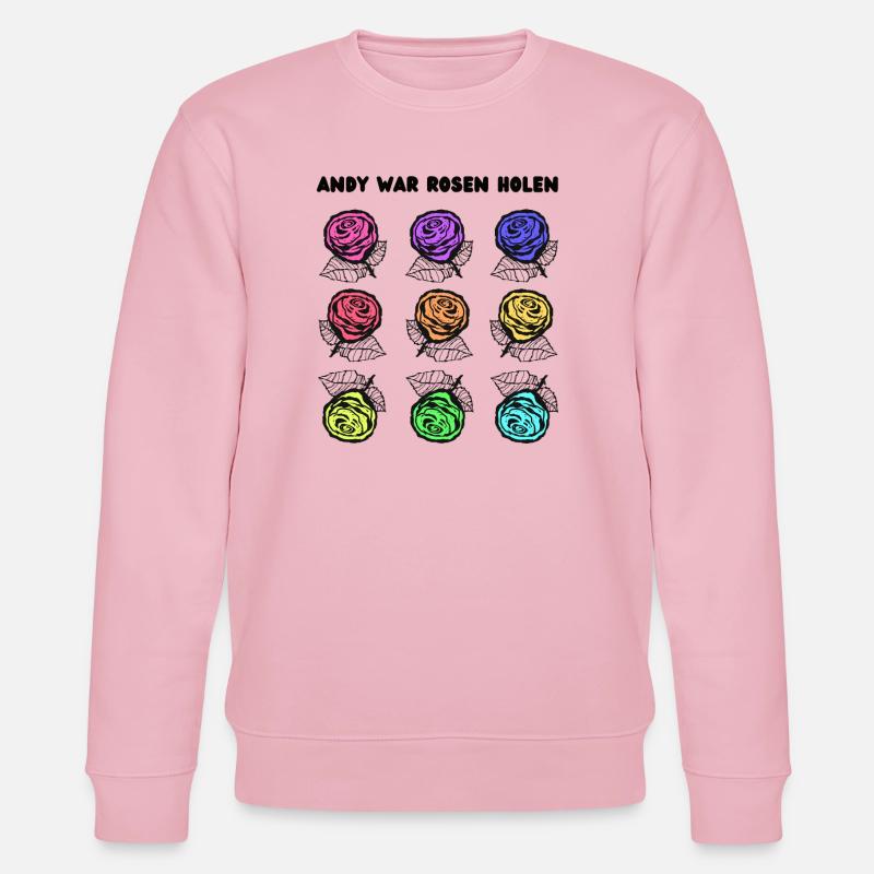 Andy war Rosen holen - Stanley/Stella Unisex Bio-Sweatshirt CHANGER  - Hellrosa