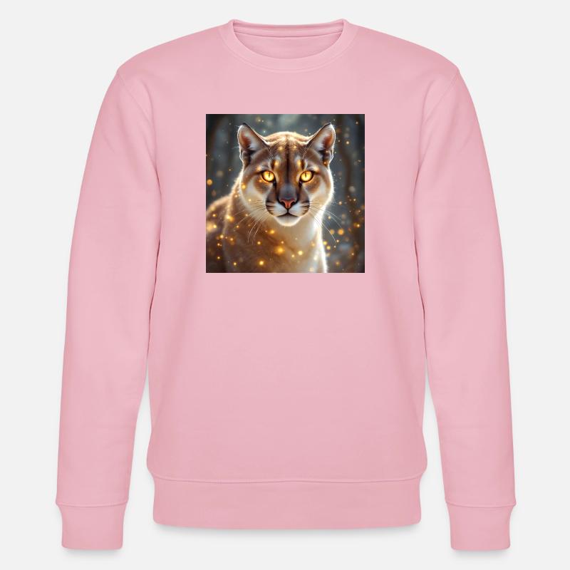 Krafttier Cougar - Stanley/Stella Unisex Bio-Sweatshirt CHANGER  - Hellrosa