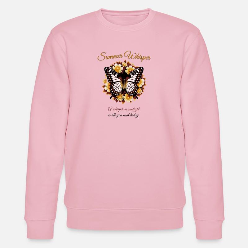Conception de papillon de rêve d’été - Sweat bio CHANGER Stanley/Stella Unisexe - rose pâle