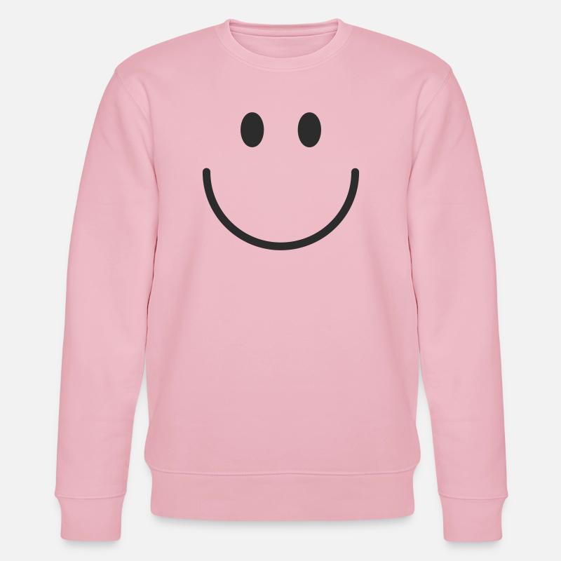 Smiley lachen lächle smile - Stanley/Stella Unisex Bio-Sweatshirt CHANGER  - Hellrosa