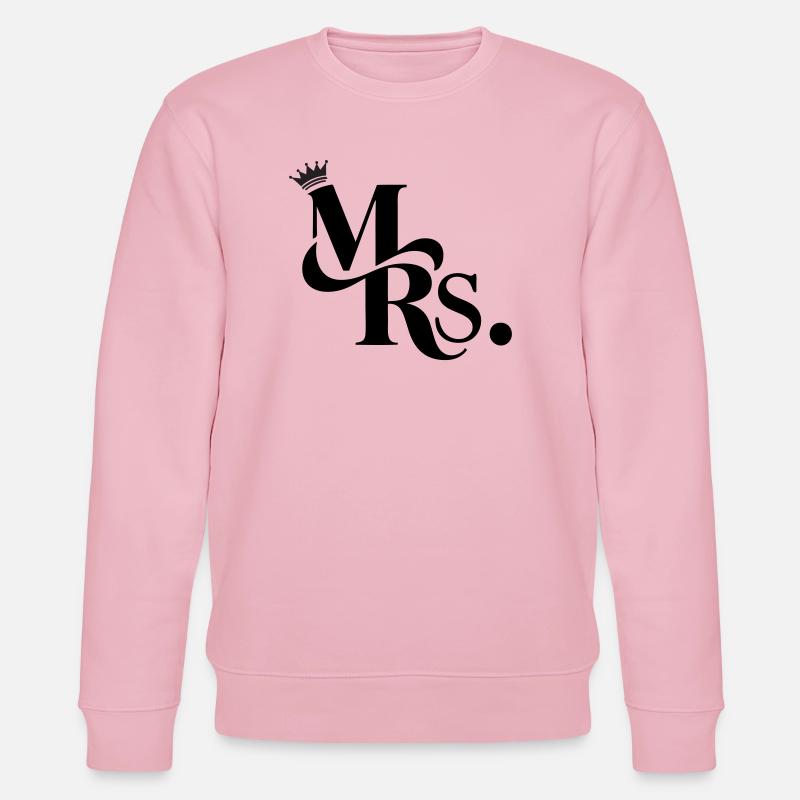 Mrs. & Krone, personalisierbar - Stanley/Stella Unisex Bio-Sweatshirt CHANGER  - Hellrosa