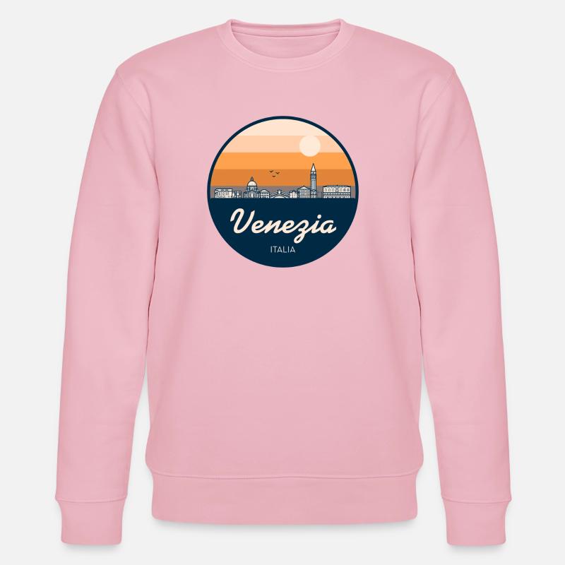 Venedig Skyline Silhouette - Stanley/Stella Unisex Bio-Sweatshirt CHANGER  - Hellrosa