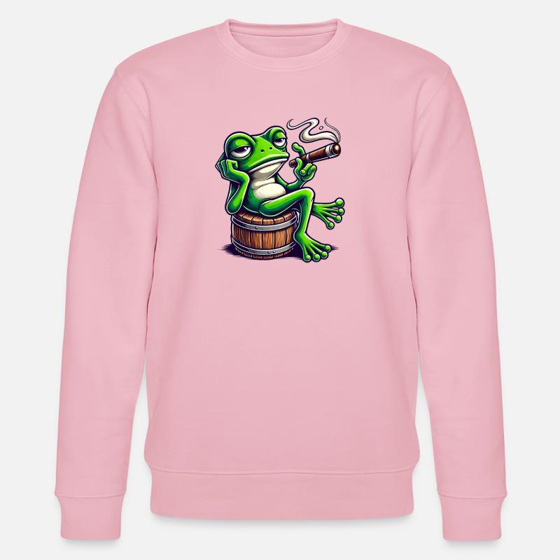 Grenouille glacée au cigare - Sweat bio CHANGER Stanley/Stella Unisexe - rose pâle