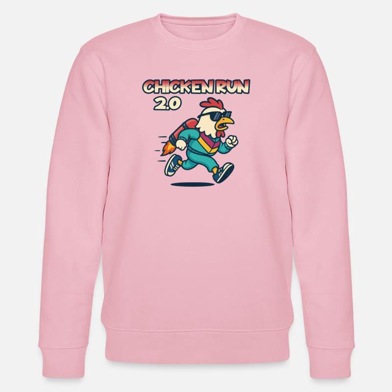 Chicken Run 2.0 Abenteuer-Tee - Stanley/Stella Unisex Bio-Sweatshirt CHANGER  - Hellrosa