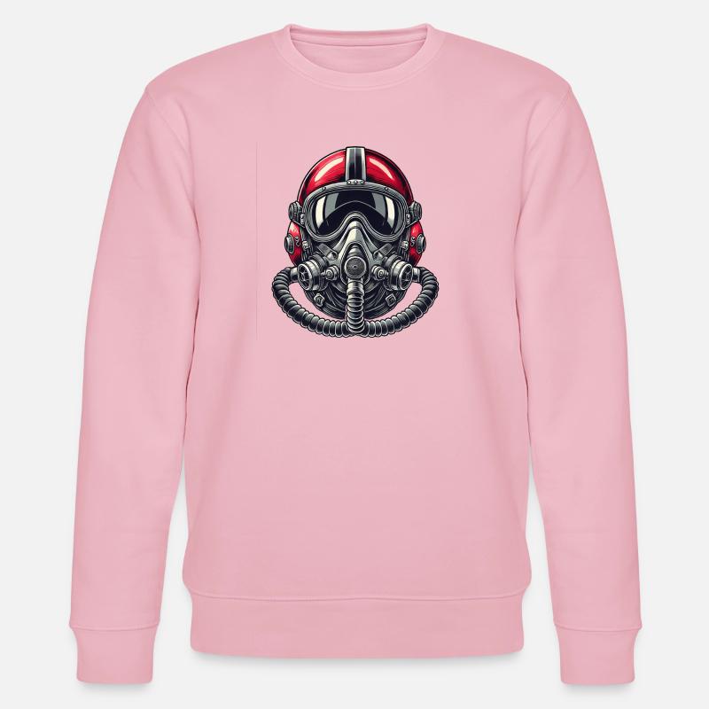 Piloten Helm Design - Stanley/Stella Unisex Bio-Sweatshirt CHANGER  - Hellrosa