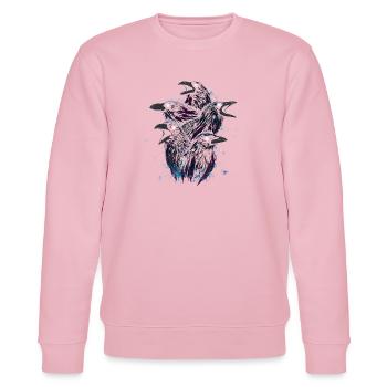 A Murder of Crows - Stanley/Stella CHANGER Unisex Organic Sweatshirt - cotton pink - Front - Jaron (178cm) & Liana (172cm)