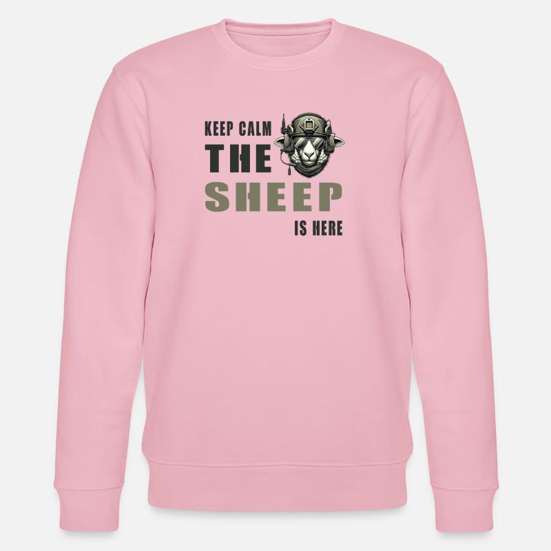 Mouton – Conception Keep Calm - Sweat bio CHANGER Stanley/Stella Unisexe - rose pâle