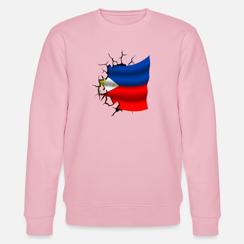 Philippine - Flagge gebrochen - Stanley/Stella Unisex Bio-Sweatshirt CHANGER  - Hellrosa