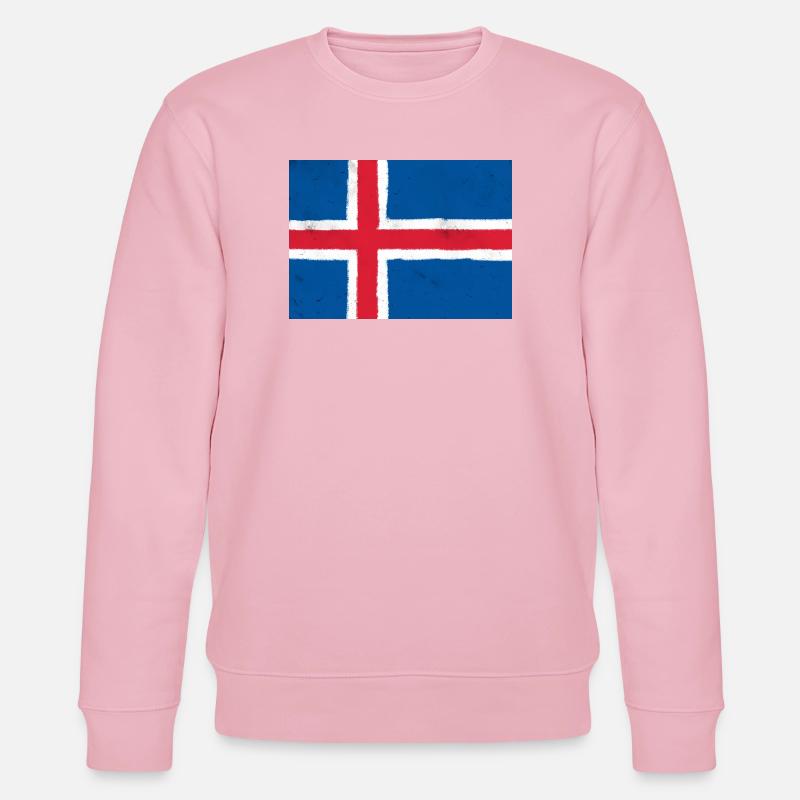 Drapeau de l’Islande - Sweat bio CHANGER Stanley/Stella Unisexe - rose pâle