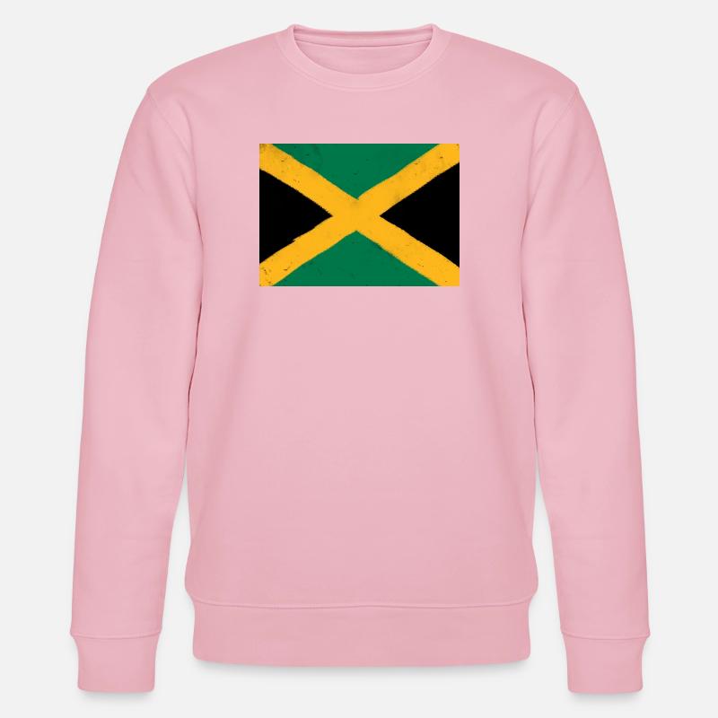 Flagge von Jamaika - Stanley/Stella Unisex Bio-Sweatshirt CHANGER  - Hellrosa