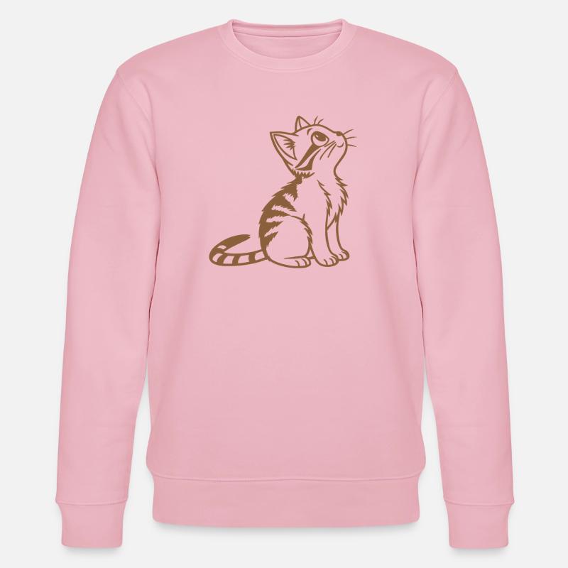 Süßes Kätzchen - Stanley/Stella Unisex Bio-Sweatshirt CHANGER  - Hellrosa