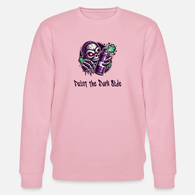 Die dunkle Seite malen - Stanley/Stella Unisex Bio-Sweatshirt CHANGER  - Hellrosa