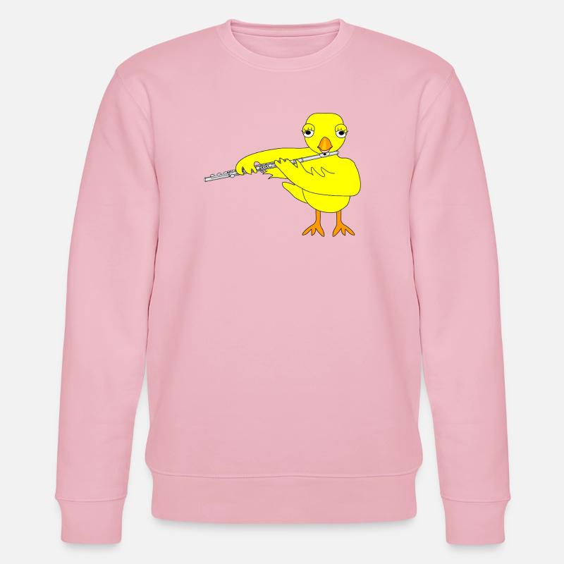 Flöte Küken - Stanley/Stella Unisex Bio-Sweatshirt CHANGER  - Hellrosa