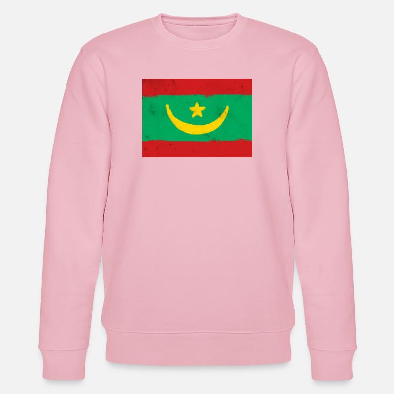 Flagge von Mauretanien - Stanley/Stella Unisex Bio-Sweatshirt CHANGER - Hellrosa