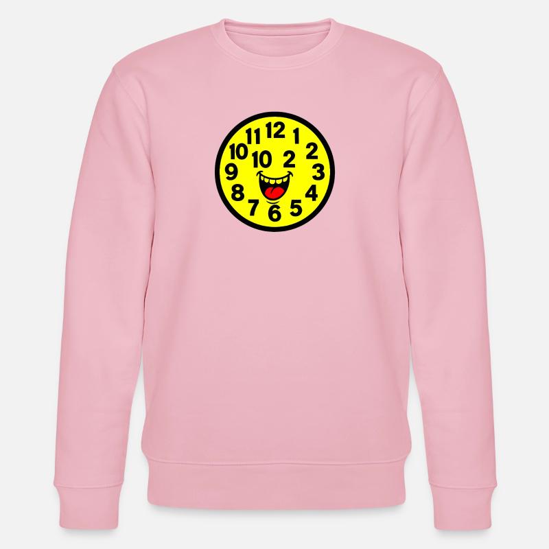 Fröhliches parodiertes Uhrendesign - Stanley/Stella Unisex Bio-Sweatshirt CHANGER  - Hellrosa