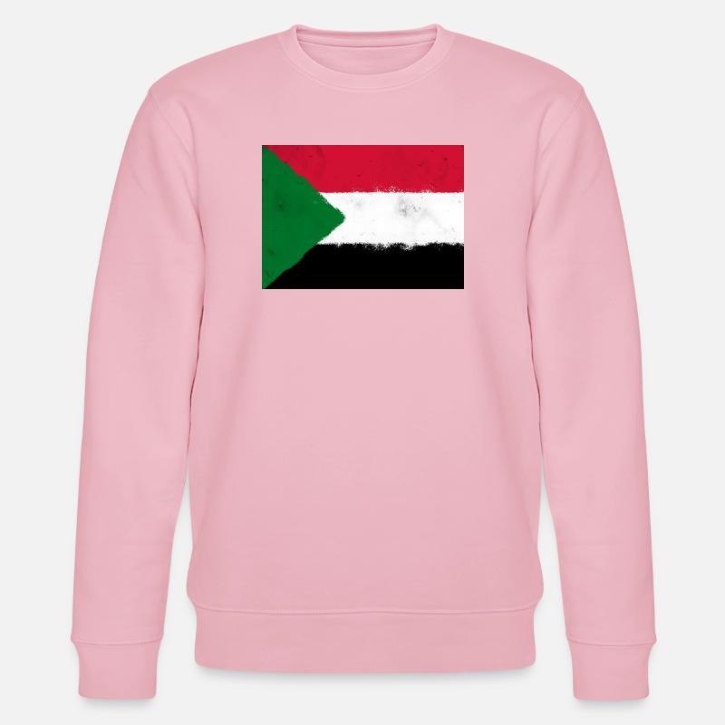 Flagge des Sudan - Stanley/Stella Unisex Bio-Sweatshirt CHANGER  - Hellrosa