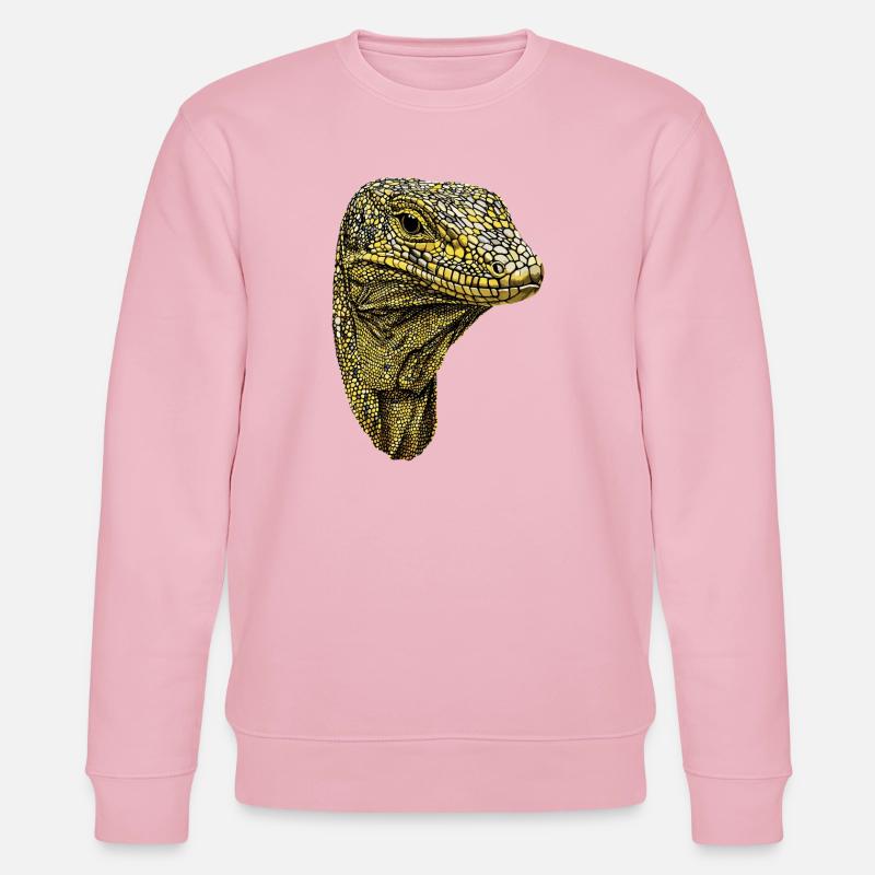 Waran Echse Reptil Komodowaran Bindenwaran Lizard - Stanley/Stella Unisex Bio-Sweatshirt CHANGER  - Hellrosa