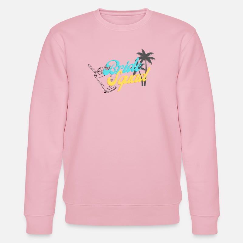 Bride Squad Tropical Sunset Design - Stanley/Stella CHANGER Unisex Organic Sweatshirt - cotton pink