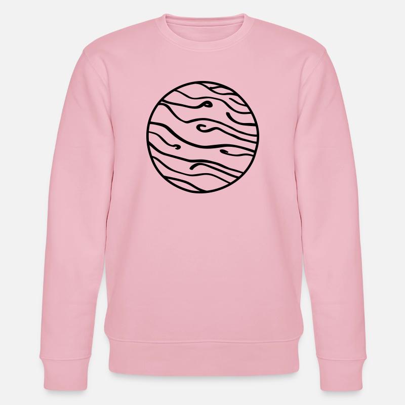 Planet Weltraum Doodle - Stanley/Stella Unisex Bio-Sweatshirt CHANGER  - Hellrosa