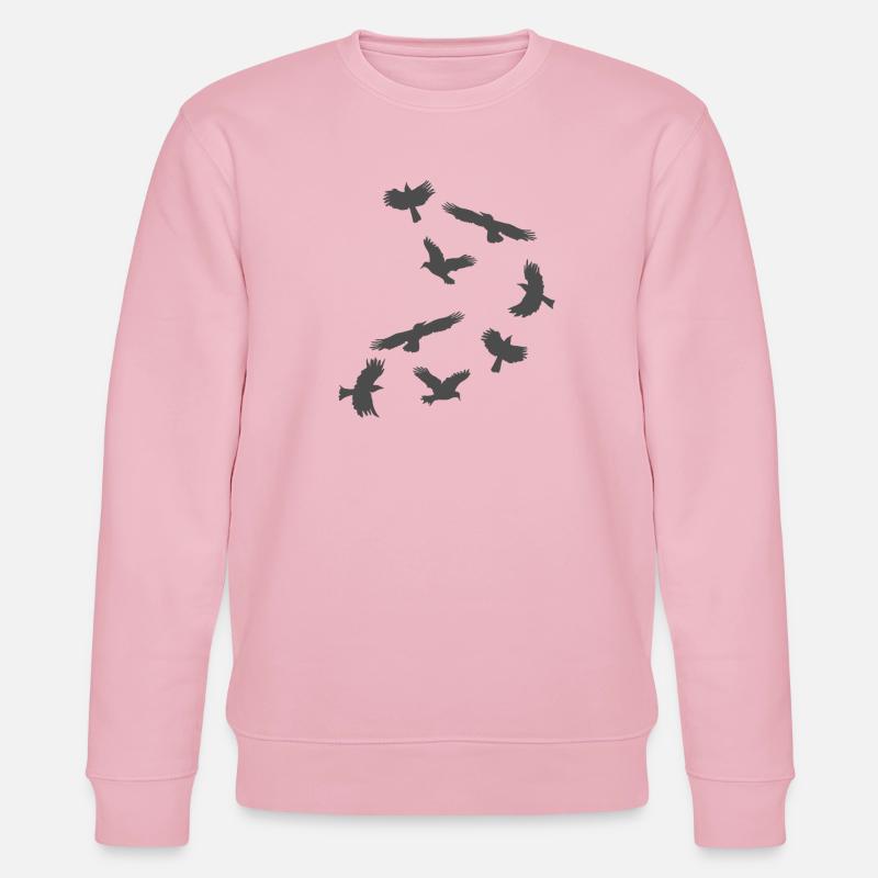 rabenschwarm, vögel - Stanley/Stella Unisex Bio-Sweatshirt CHANGER - Hellrosa
