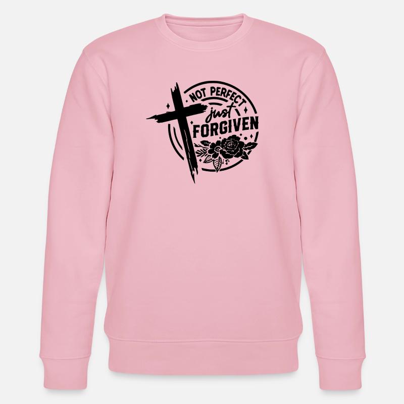Elegantes botanisches Schmetterlingsmuster - Stanley/Stella Unisex Bio-Sweatshirt CHANGER  - Hellrosa