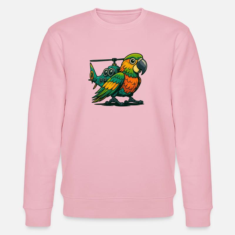 Heli-Parrot en utilisation - Sweat bio CHANGER Stanley/Stella Unisexe - rose pâle