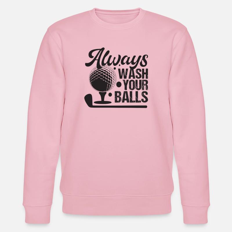 Golf - Lavez toujours vos balles - Sweat bio CHANGER Stanley/Stella Unisexe - rose pâle