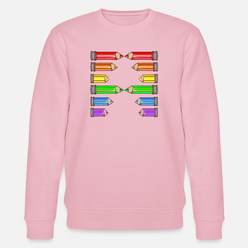 BUCHSTABE A NAME SCHULE BUNTSTIFTE - Stanley/Stella Unisex Bio-Sweatshirt CHANGER  - Hellrosa