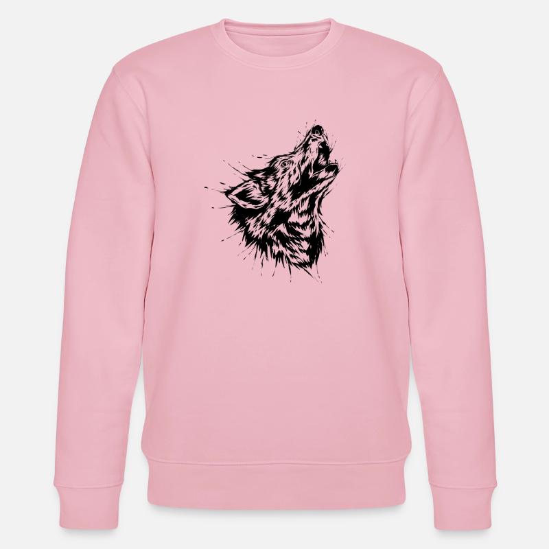 Wolf - Stanley/Stella Unisex Bio-Sweatshirt CHANGER  - Hellrosa