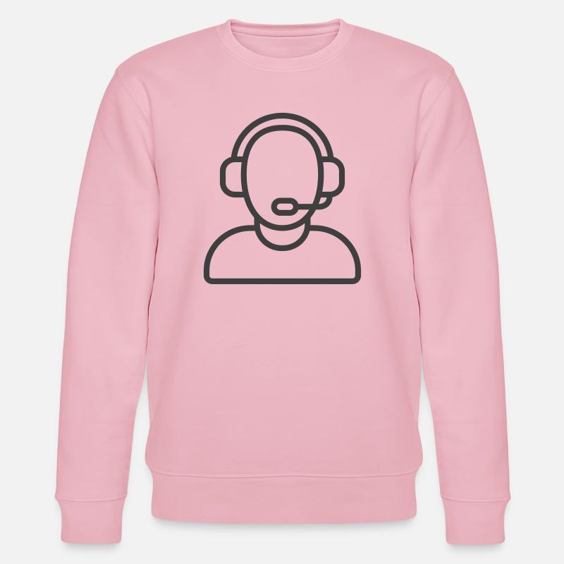 Logo des Helpdesk-Support-Symbols - Stanley/Stella Unisex Bio-Sweatshirt CHANGER  - Hellrosa
