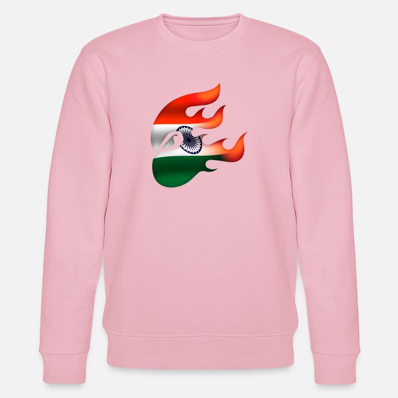 Drapeau de l’Inde - Inde - Ninja - Sweat bio CHANGER Stanley/Stella Unisexe - rose pâle