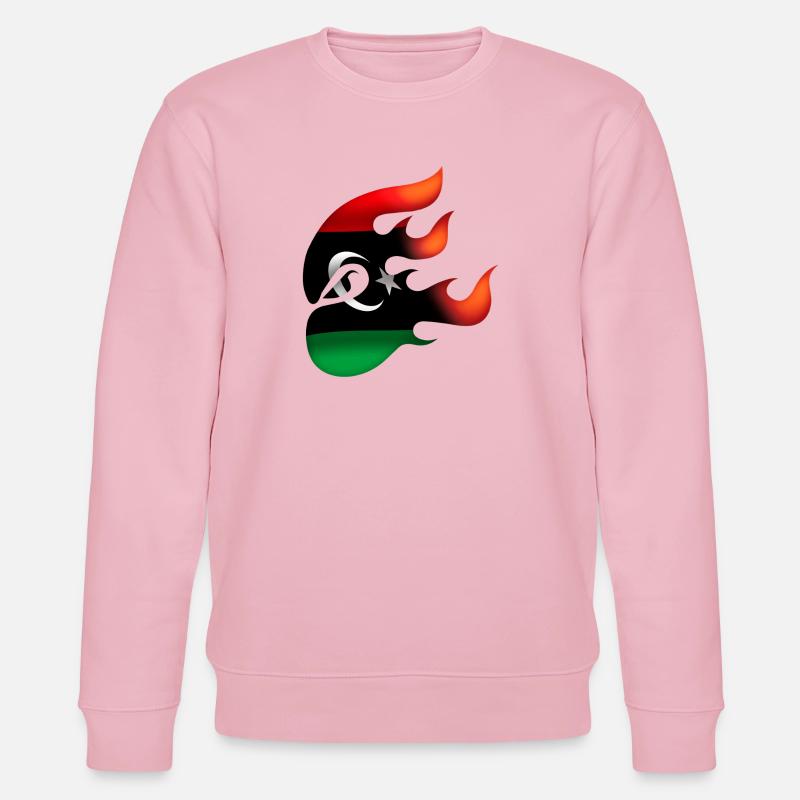 Flagge von Libyen - Libyen - Ninja - Stanley/Stella Unisex Bio-Sweatshirt CHANGER  - Hellrosa