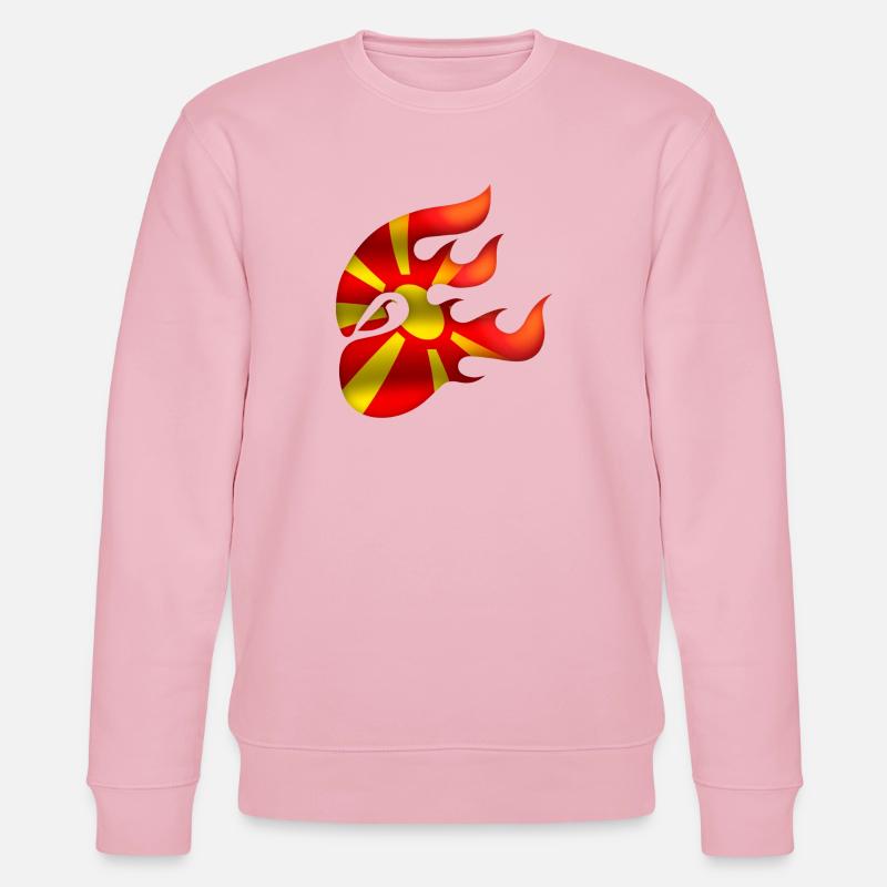 Drapeau de la Macédoine - Macédoine - Ninja - Sweat bio CHANGER Stanley/Stella Unisexe - rose pâle