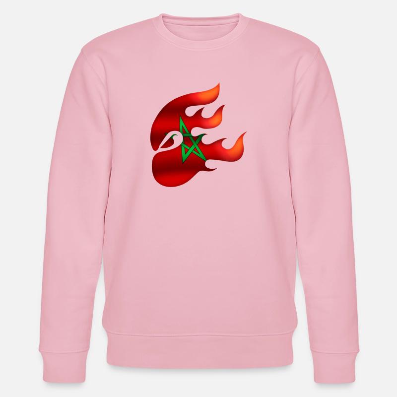 Drapeau du Maroc - Maroc - Ninja - Sweat bio CHANGER Stanley/Stella Unisexe - rose pâle