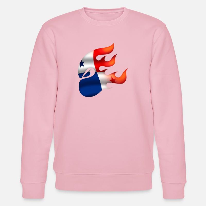 Panama Flagge - Panama - Ninja - Stanley/Stella Unisex Bio-Sweatshirt CHANGER  - Hellrosa