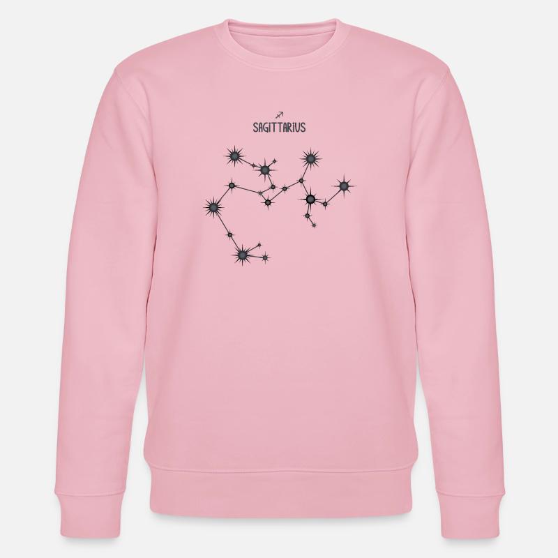 Schütze Sternzeichen Sternbild Schwarz & Grau - Stanley/Stella Unisex Bio-Sweatshirt CHANGER  - Hellrosa