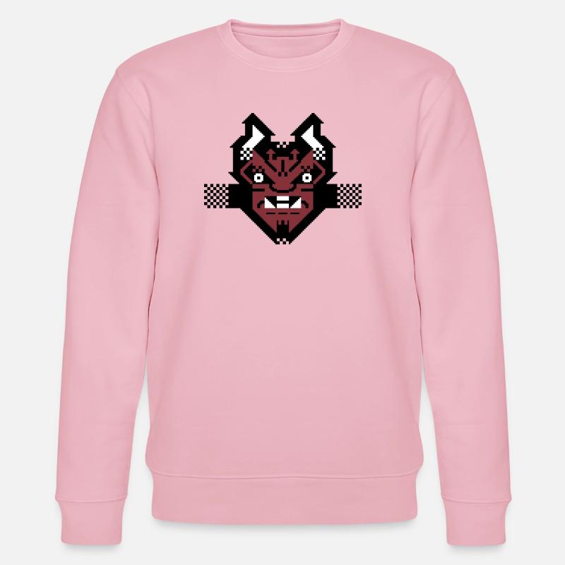 PETSCII oni - Stanley/Stella Unisex Bio-Sweatshirt CHANGER  - Hellrosa