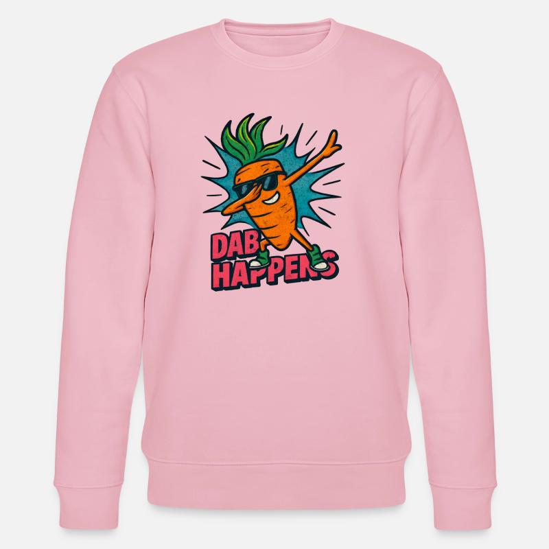 Coole Karotte Dabbing - Stanley/Stella Unisex Bio-Sweatshirt CHANGER  - Hellrosa