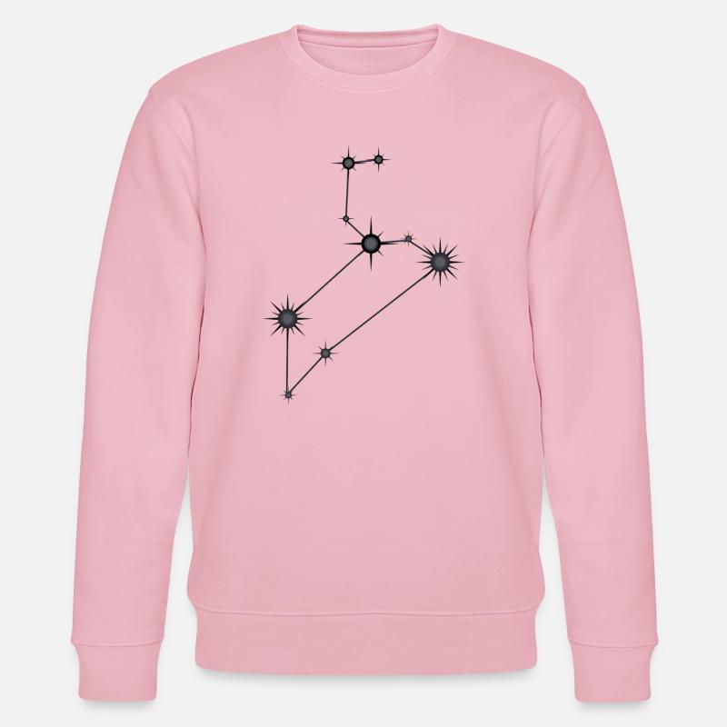 Löwe Sternbild Sternzeichen Schwarz & Grau - Stanley/Stella Unisex Bio-Sweatshirt CHANGER  - Hellrosa