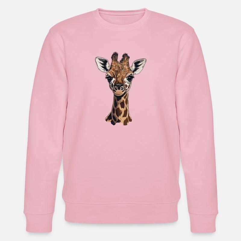 Giraffe - Stanley/Stella Unisex Bio-Sweatshirt CHANGER  - Hellrosa