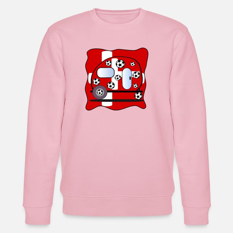 Fußball Camping Dänemark - Stanley/Stella Unisex Bio-Sweatshirt CHANGER  - Hellrosa