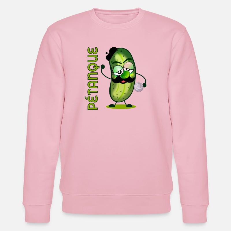 Pétanque Boule Moustache Gurken - Stanley/Stella Unisex Bio-Sweatshirt CHANGER  - Hellrosa
