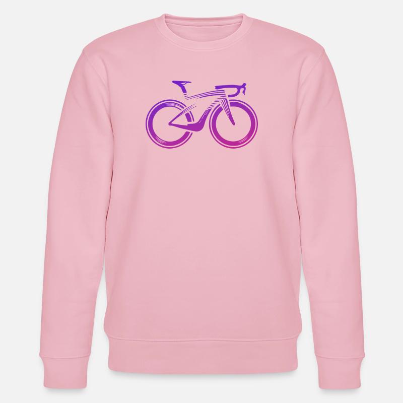 Design de vélo abstrait en violet - Sweat bio CHANGER Stanley/Stella Unisexe - rose pâle